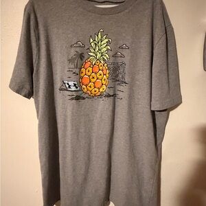 Under Armor Gray T-Shirt with Pineapple Graphic